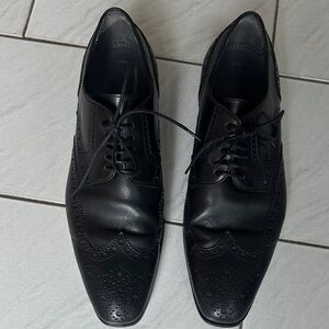 Boss Black Leather Oxford Shoes